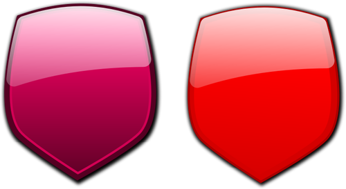 Малиновый и красный Шилдс векторная иллюстрация