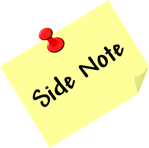 Side note vector image