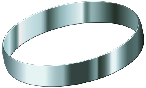 Silver ring vector image