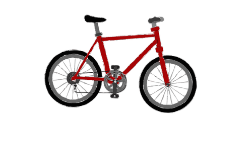 Einfach rotes Fahrrad