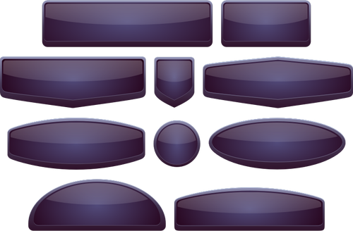 וקטור אוסף של צורות גיאומטריות צל שני סגולים