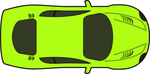 Bright green racing car vector illustration