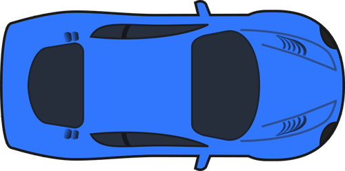 Biru gelap balap mobil vektor ilustrasi