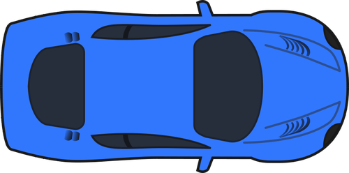 Donkerblauw racing auto vectorillustratie