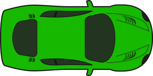 Green racing car vector illustration