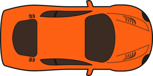 Naranja carreras coche vector de la imagen