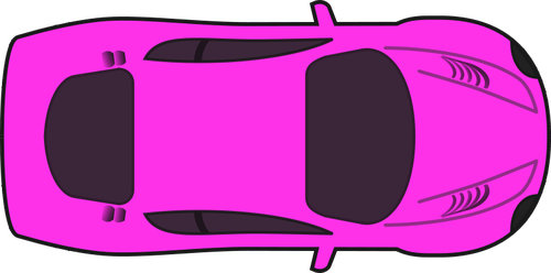 ピンクのレース車ベクトル クリップ アート