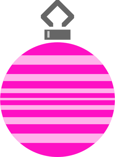 Stripete rosa bauble