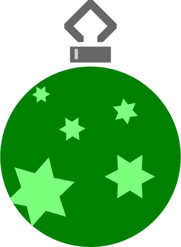 Green stars en bola de la Navidad