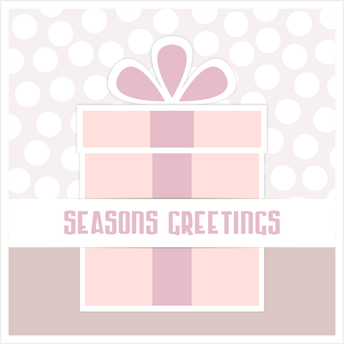 Present boxgreeting card vector image