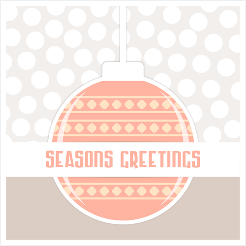 Christmas ornament gratulationskort vektorbild