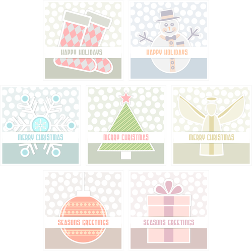 Selection of different greeting cards vector image