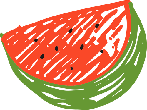 Skizzierte Wassermelone