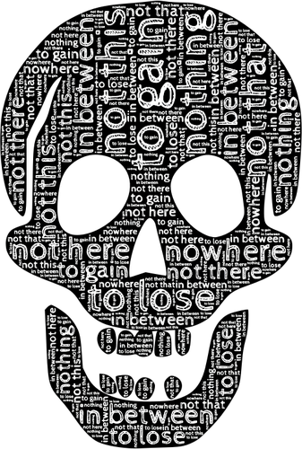 Skull typography