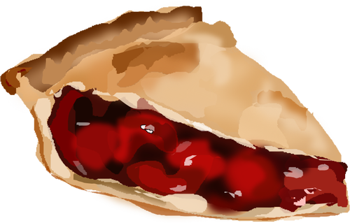 Cherry pie piece