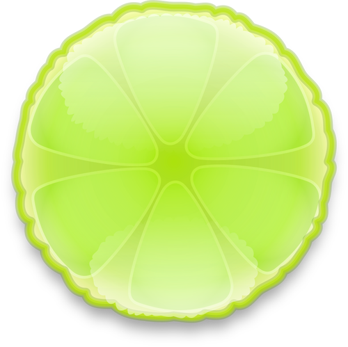 Green lemon slice