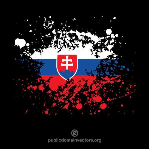 Slovakya bayrağı içinde mürekkep lekesi