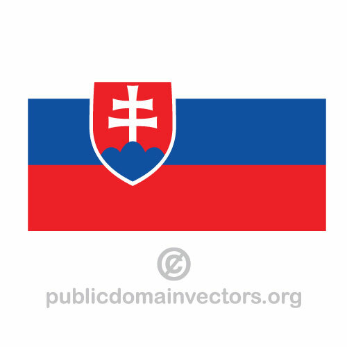 Slovakian vector flag