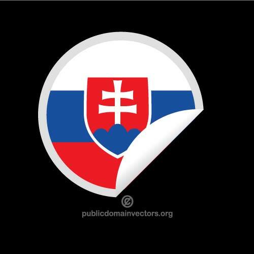 Наклейка с флагом из Словакии