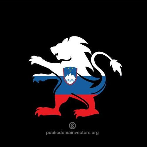 Эмблема с флагом словенский