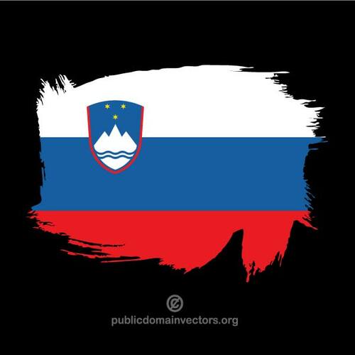 Malovaný vlajka Slovinska