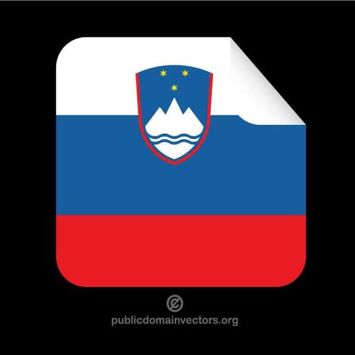 Sticker met vlag van Slovenië