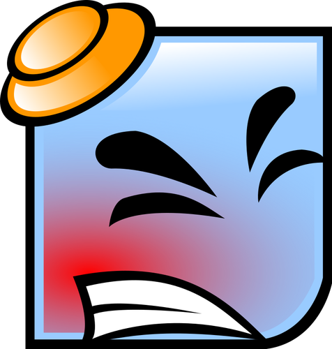 Emoji bleu en colère