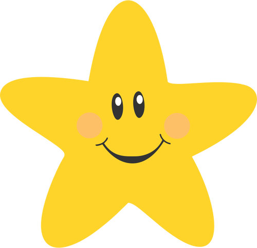 Smiling star vector image
