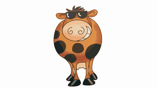 Krowa z okulary