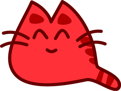 Vector graphics of red  kitten