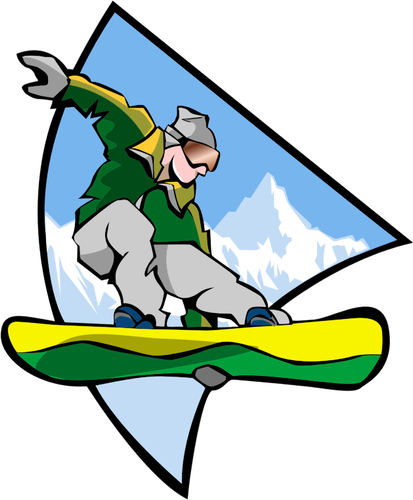 Człowiek, snowboard