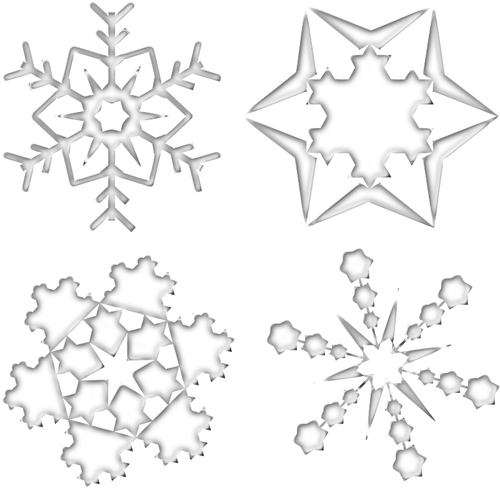 Four snowflakes