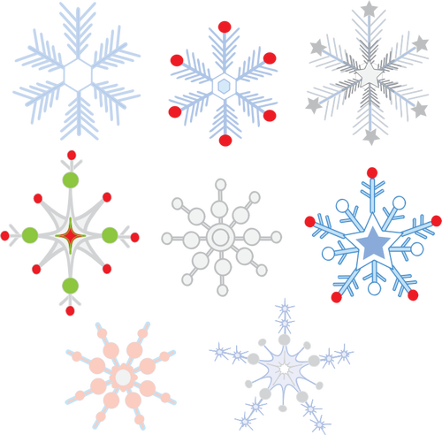 Colorful snowflakes