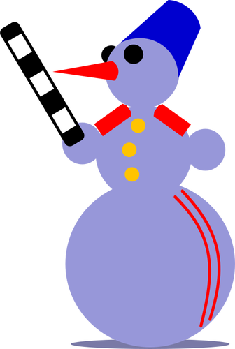 Bonhomme de neige trafic Cop Vector