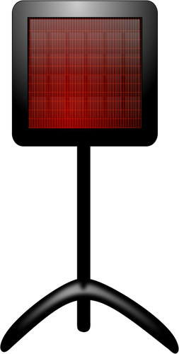 Панель солнечных батарей с подставкой векторное изображение