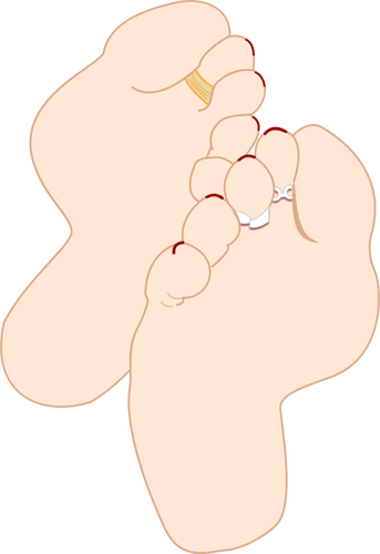 Feet soles vector illustration