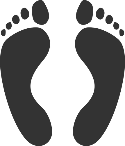 Human footprints