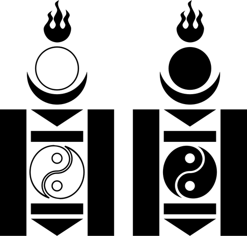 Mongoliska nationell symbol vektorritning