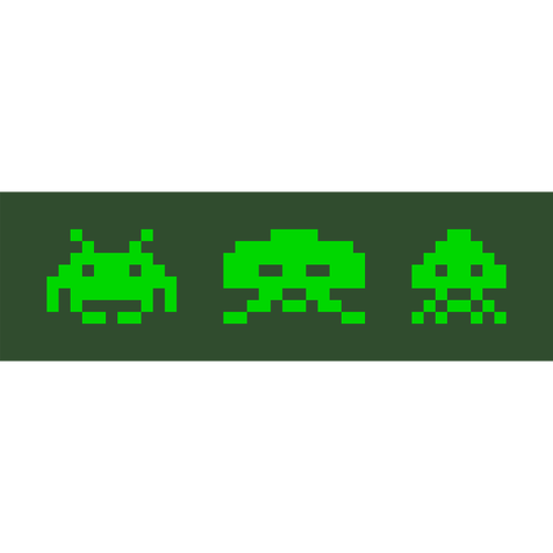 Space invaders pixel vector image