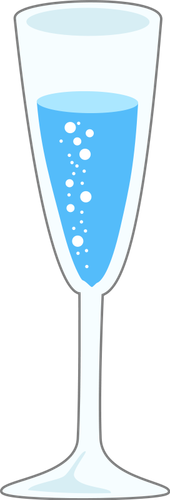 Glass of bubbly vector illustration