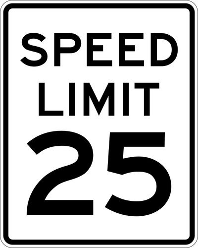 Ograniczenie prędkości 25
