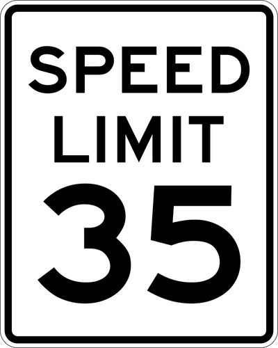 Límite de velocidad 35