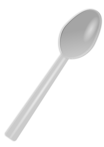 Ilustración de vector de cuchara de plástico