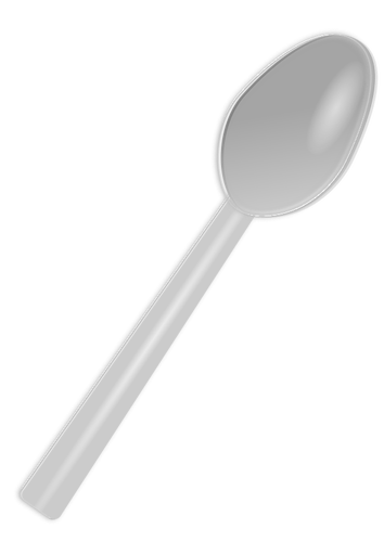 Plastic spoon vector illustration