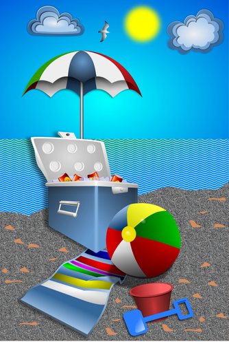 Beach fun set vector image