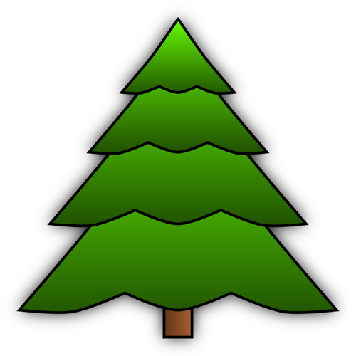 Vintergröna träd bild
