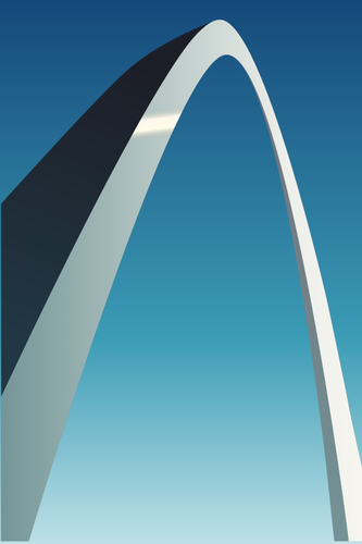 Vector illustration of stainless steel arch