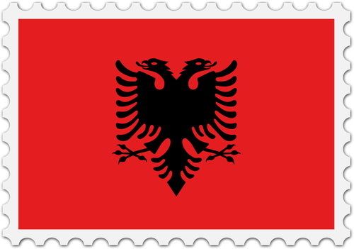 Albania flagg stempel