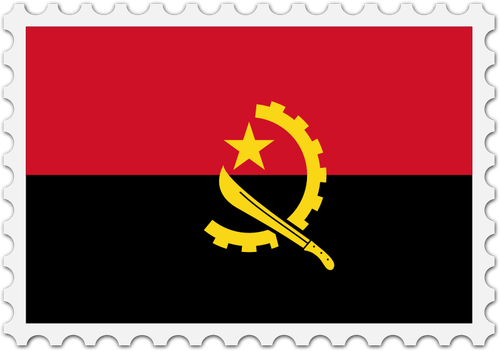 Angola Fahne Stempel