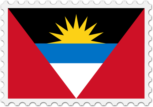 Antigua and Barbuda flag stamp